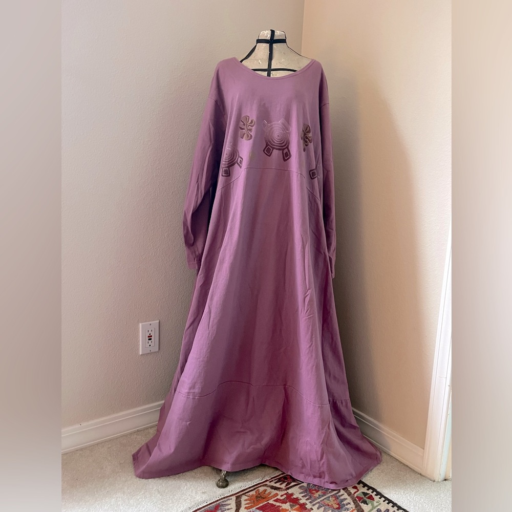 Blue Fish hand printed gown